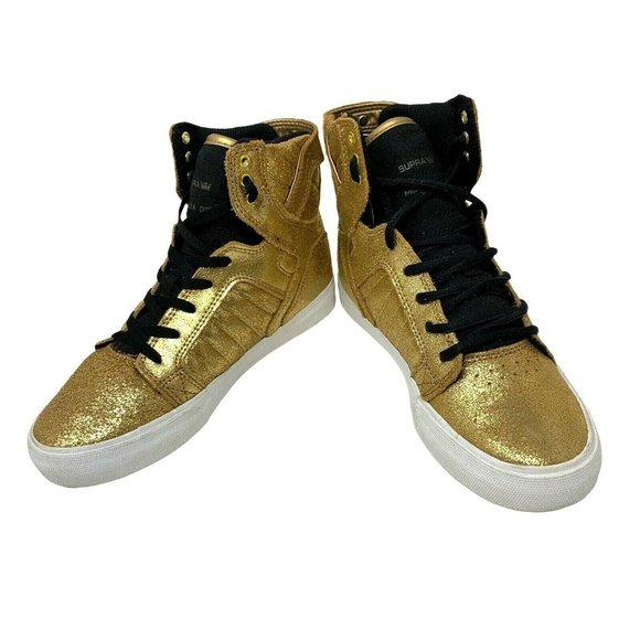 Supra Shoes | Supra Muska 001 Kid's Skytop Sk13051 Shoe 5Y | Color: Gold/Silver | Size: 5bb | Lucasindustries's Closet